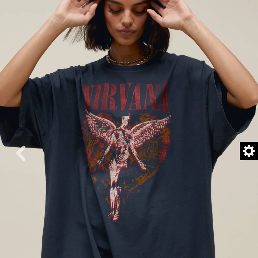 Free People Daydreamers Nirvana Tee- one size fits all.